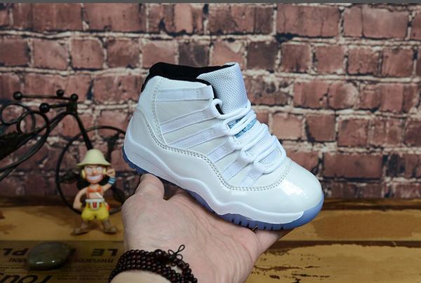 11s детская обувь легенда синий бред concord gym red space jam белый черный розовый открытый спортивная обувь тапки для детей девочка мальчи, Black